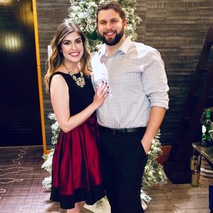 Gorgeous holiday dress with bow detail